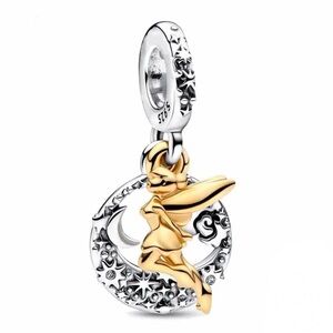 Disney Tinkerbell Silver and Gold Fairy charm